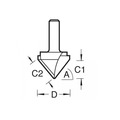 Trend TRE101112TC 10/11 x 1/2 TCT V-Groove Chamfer 45 19.0 x 38mm