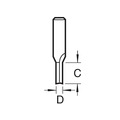 Trend TRE3214TC 3/2 x 1/4 TCT Two Flute Cutter 6.0 x 16mm