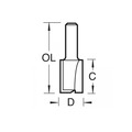 Trend TRE3412TC 3/4 x 1/2 TCT Two Flute Cutter 8.0 x 19mm