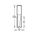 Trend TRE37512TC 3/75 x 1/2 TCT Two Flute Lockjig Cutter 12.0 x 63mm
