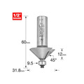 Trend TRE463712TC 46/37 x 1/2 TCT Bearing Guided Chamfer 45 31.8 x 12mm