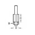 Trend TRE468014TC 46/80 x 1/4 TCT 90 Bearing Guided Triple Flute Cutter 12.7 x 25.4mm