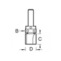 Trend TRE469114TC 46/91 x 1/4 TCT 90 Shank Mounted Template Profiler 12.7 x 9.5mm