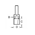 Trend TRE469214TC 46/92 x 1/4 TCT 90 Shank Mounted Template Profiler 15.9 x 19.1mm