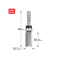 Trend TRE469514TC 46/95 x 1/4 TCT 90 Shank Mounted Template Profiler 12.7 x 25.4mm