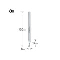 Trend TRE50518HSE 50/51 x 8mm HSSE Helical Plunge Bit 8mm