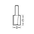 Trend TREC024A14TC C024A x 1/4 TCT Two Flute Cutter 15.0 x 25.4mm