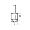 Trend TREC11614TC C116 x 1/4 TCT 90 Bearing Guided Trimmer Cutter 12.7 x 25.4mm