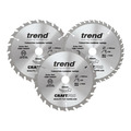 Trend TRECSB1653PC CraftPro Cordless Saw Blade 165 x 20mm x 24T/40T (Pack 3)