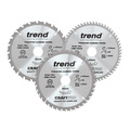 Trend TRECSB190P3 CraftPro Saw Blade 190 x 30mm x 24T/40T/60T (Pack 3)