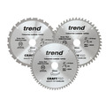 Trend TRECSB216P3 CraftPro Mitre Saw Blade 216 x 30mm x 24T/48T/60T (Pack 3)