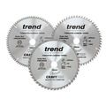 Trend TRECSB250P3 CraftPro Table Saw Blade 250 x 30mm x 48T/60T/84T (Pack 3)