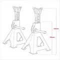 Sealey VS2003HV Ratchet Type Axle Stands (Pair) 3 Tonne Capacity per Stand - Hi-Vis Green