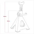 Sealey VS2006 Ratchet Type Axle Stands (Pair) 6 Tonne Capacity per Stand