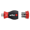 Wiha WHA33738 Magnetic SoftFinish® Stubby Screwdriver with Bit Magazine (SL, PH)