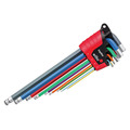 Wiha WHA43850 ErgoStar MagicRing® Colour Hex Ball End L-key Set, 9 Piece
