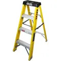 Excel 1655 Electricians Fibreglass Step Ladder 3 Tread 1.03m Heavy Duty