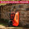 Excel 30372 Heavy Duty Wheelbarrow with 100L HDPE Tray