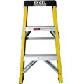 Excel 7403 Electricians Fibreglass Step Ladder 2 Tread 0.76m Heavy Duty