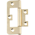 Eclipse 75 mm Steel Flush Hinge 2 Pk - Electro Brass Plate - J61440