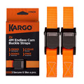 Kargo 25mm x 4m Endless Cam Bucket Straps x2