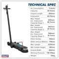 Sealey YAJ10-40LELR Viking Long Reach/Low Profile Air Operated Telescopic Jack 10-40 Tonne