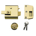 YALP1B Yale Locks P1 Double Security Nightlatch 60mm Backset Brasslux Finish Visi