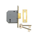 YALPM322PB30 Yale Locks PM322 3 Lever Mortice Deadlock Polished Brass 79mm 3in