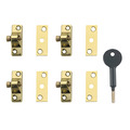 YALV8K1184EB Yale Locks 8K118 Economy Window Lock Electro Brass Finish Pack of 4 Visi
