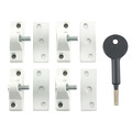 YALV8K1184WE Yale Locks 8K118 Economy Window Lock White Finish Pack of 4 Visi