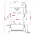Premier Air/Hydraulic Floor Type Press with Foot Pedal 75 Tonne